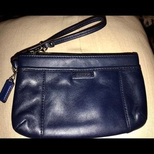 Coach Wristlet Rare Navy